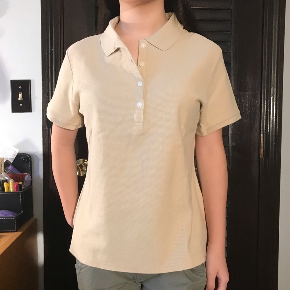 tan banana republic womens polo